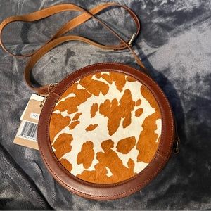 MW brand new round animal print crossbody bag